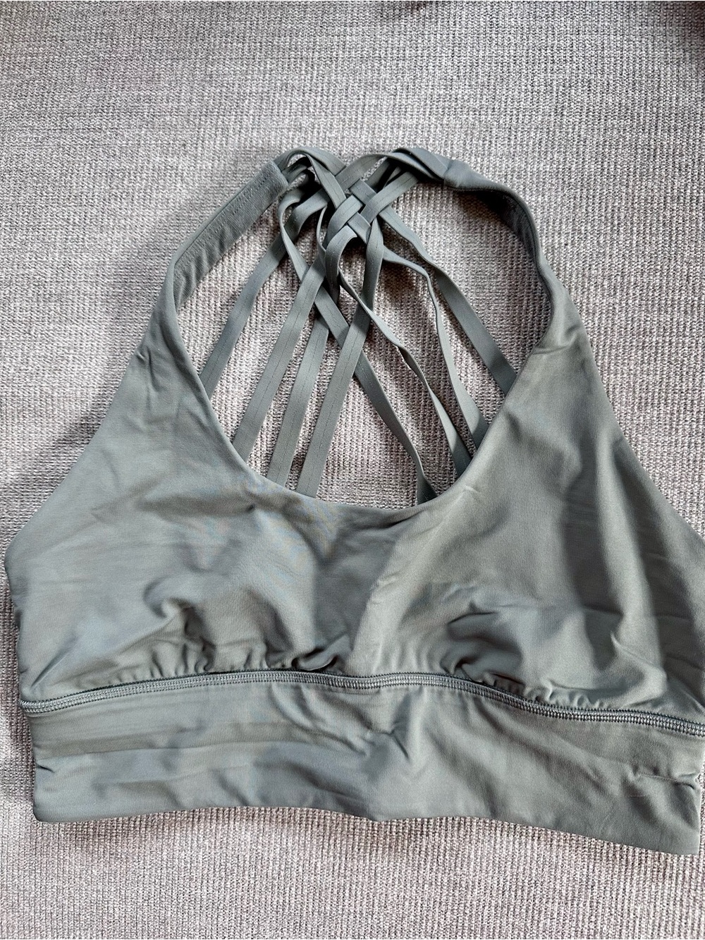lululemon athletica Olive Green free to be moved  Sports Bra